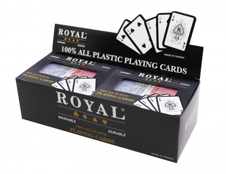 Set 2 Pachete Carti Royal Canasta Poker Din Plastic