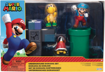 Set de joaca diorama Super Mario Nintendo, model Underground cu figurina 6 cm