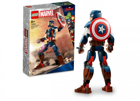 Set LEGO Super Heroes - Figurina de constructie Captain America (76258)