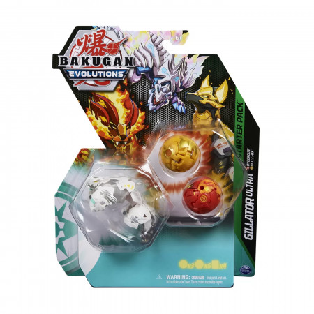Bakugan Pachet Starter 3 Bakugani S4 Gillator Ultra, Hydorous Si Blitz Fox