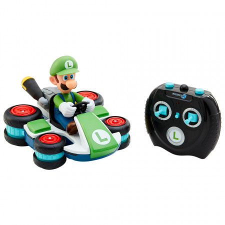Mini masinuta cu telecomanda si figurina Luigi, Nintendo Mario