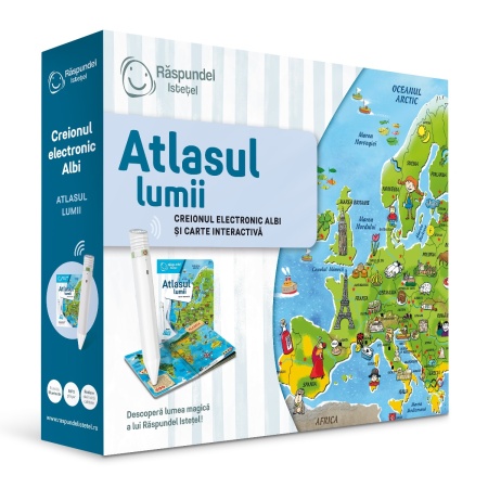 Pachet Raspundel Istetel, creion si carte Atlasul lumii, 2.0