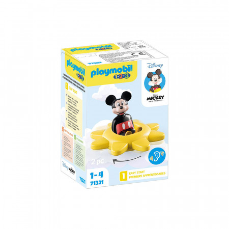Set de joaca Playmobil - 1.2.3 & Disney: Soare Rotativ Cu Zornaitoare Mickey