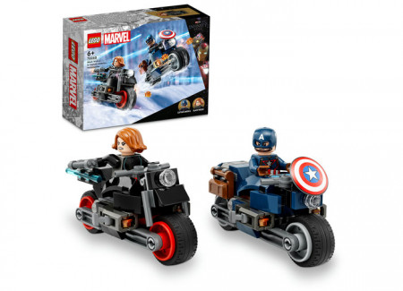 Set LEGO Super Heroes - Motocicletele lui Black Widow si Captain America (76260)