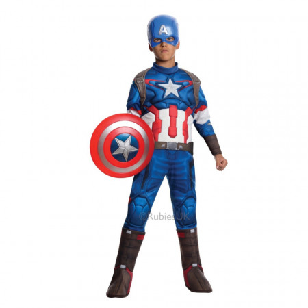 Costum deluxe Captain America, Marvel, 3-4 ani