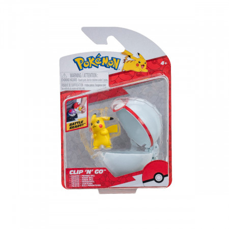 Pokemon - Figurine Clip N Go, Pikachu #2 & Premier Ball