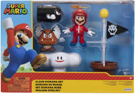 Set de joaca diorama Super Mario Nintendo, model Cloud cu figurina 6 cm