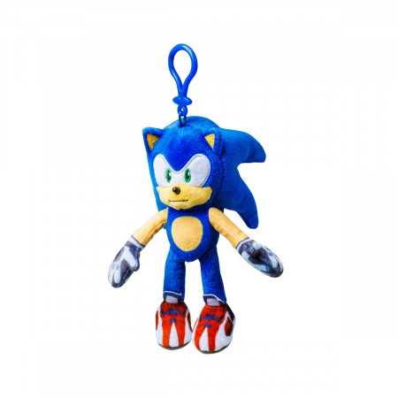 Sonic Prime - Jucarie de plus cu agatatoare, 15 cm, Sonic NY, strip