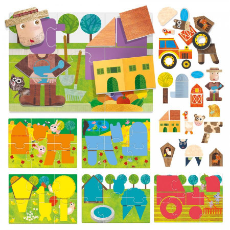 Headu Montessori - Puzzle Tactil Ferma