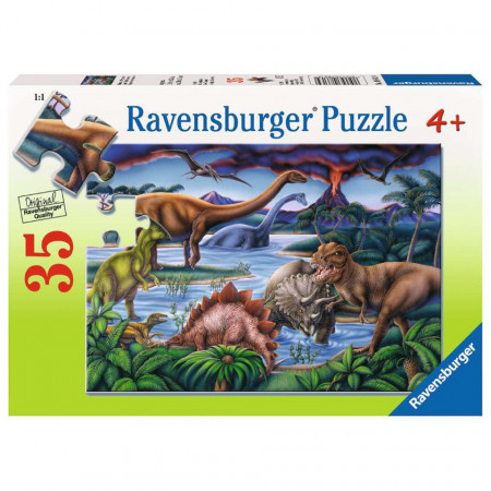 Puzzle Locul De Joaca Al Dinozaurilor, 35 Piese