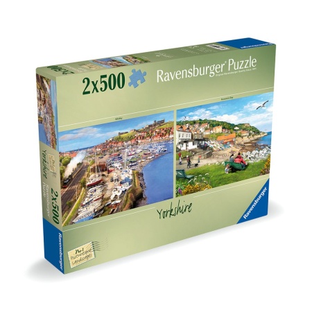 Ravensburger - Puzzle peisaje pitoresti Yorkshire Whitby si Runswick Bay 2x500 piese
