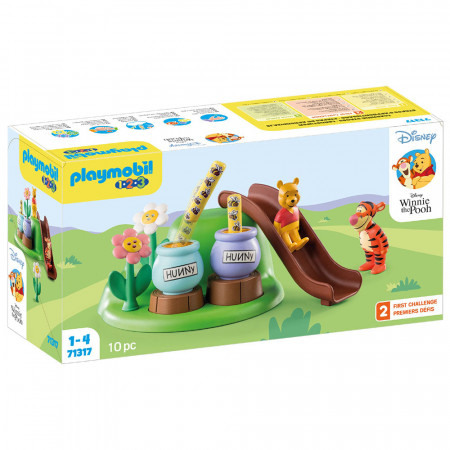 Set de joaca Playmobil - 1.2.3 & Disney: Gradina Cu Albine A Lui Winnie Si Tigger
