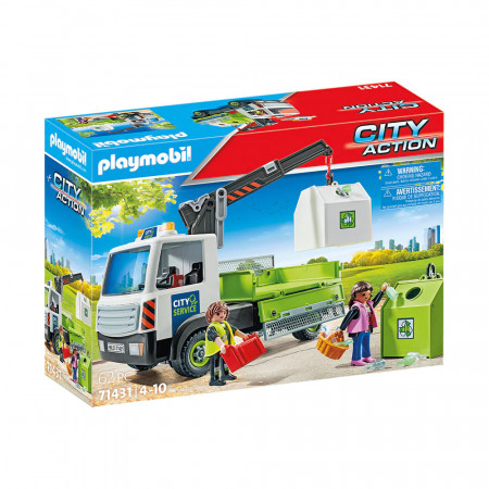 Set de joaca Playmobil - Camion De Reciclare Sticla Cu Container