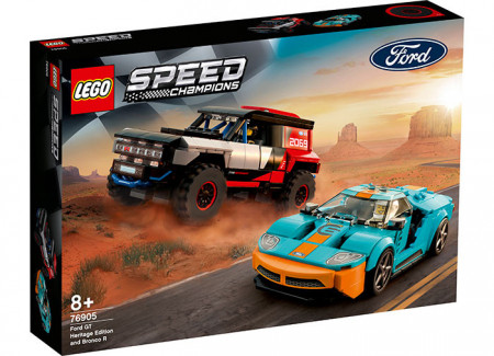 Set LEGO Speed Champions - Ford GT Heritage Edition si Bronco R (76905)