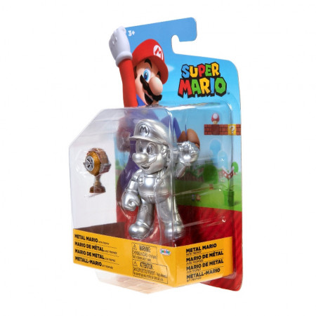 Figurina 10 cm, Nintendo Mario, Metal Mario