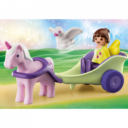 Playmobil - 1.2.3 Zana Cu Trasura Si Unicorn