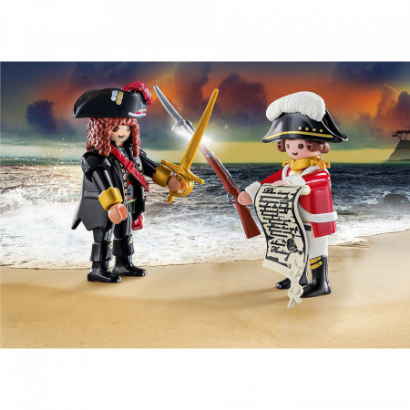 Playmobil - Set 2 Figurine Pirat Si Soldat