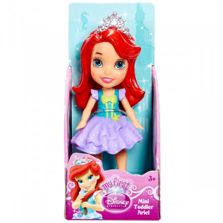 Disney Princess - Papusa toddler Printesa Disney, Ariel, 8 cm