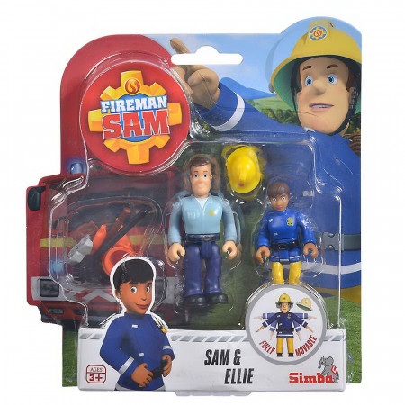 Pompierul Sam Set Figurine Sam Si Ellie 7.5Cm