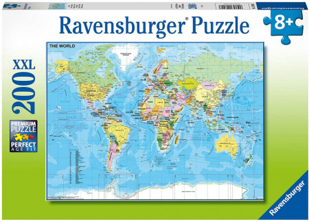 Puzzle Ravensburger Harta Lumii, 200 Piese