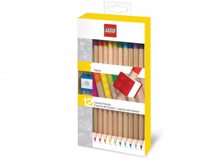 Set 12 creioane colorate LEGO