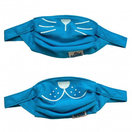 Set 2 masti faciale reutilizabile (acoperitoare fata), Trunki, Albastru