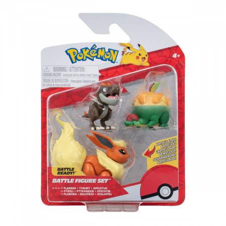 Pokemon - Set 3 figurine de actiune, Appltun, Tyrunt, Flareon, 3 buc