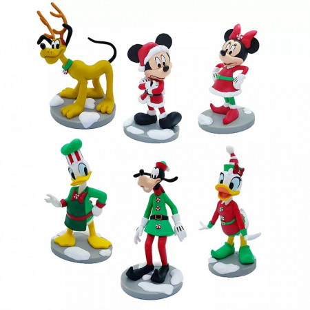 Set figurine Clubul lui Mickey Mouse - Editie de Craciun