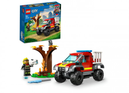Set LEGO City - Masina de pompieri 4x4 (60393)