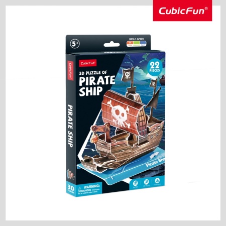 Cubic Fun - Puzzle 3D nava pirati 22 piese