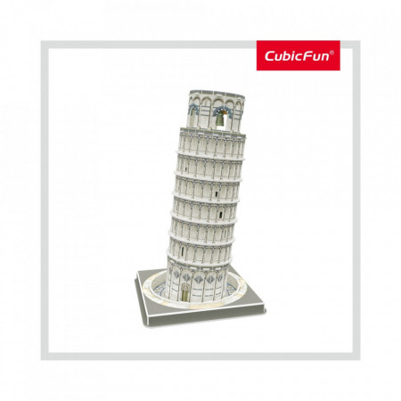 Cubic Fun - Puzzle 3D Turnul Din Pisa (Nivel Mediu 27 Piese)