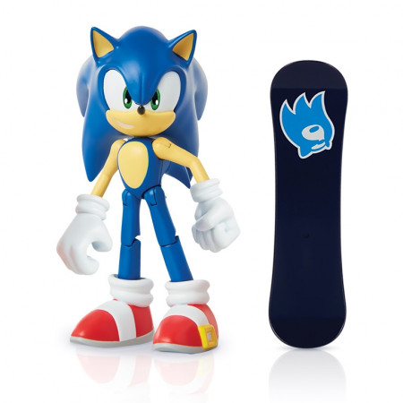 Figurina Articulata Sonic 10 Cm Cu Accesorii - Sonic With Snowboard