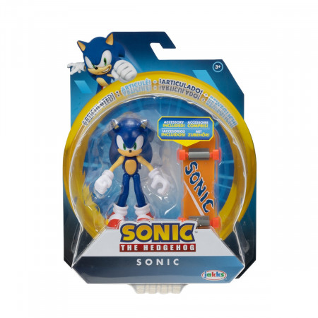 Nintendo Sonic - Figurina articulata 10 cm, Modern Sonic, S13