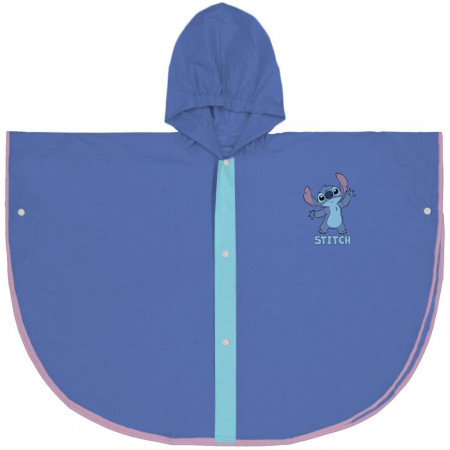 Pelerina de ploaie tip poncho, Stitch, Albastru, 3 - 4 ani