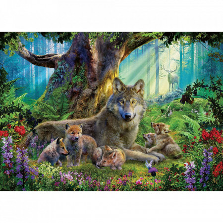 Puzzle Familie Lupi, 1000 Piese
