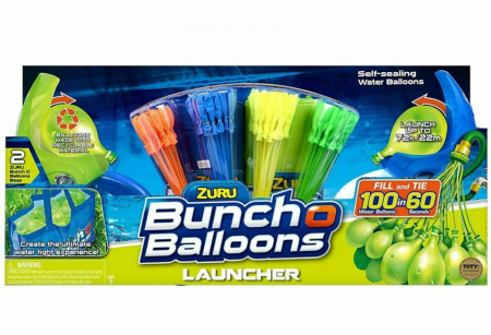 Set 2 lansatoare si 4 rezerve baloane cu apa, Bunch O Balloons