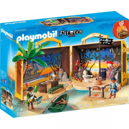 Set Mobil cu figurine Playmobil, Insula Aurie A Piratilor