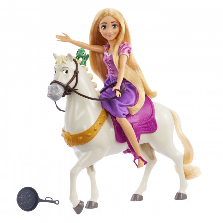 Disney Princess Set Papusa Rapunzel Si Calul Maximus