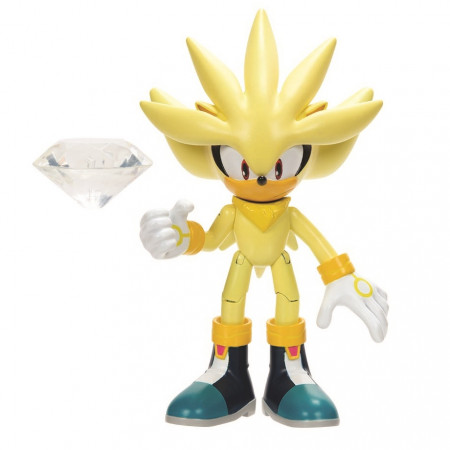 Nintendo Sonic - Figurina articulata Modern Super Silver, S12, 10 cm