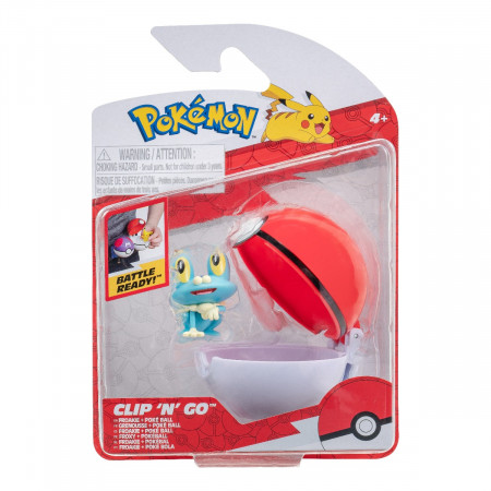 Pokemon - Figurine Clip N Go, Froakie & Poke Ball