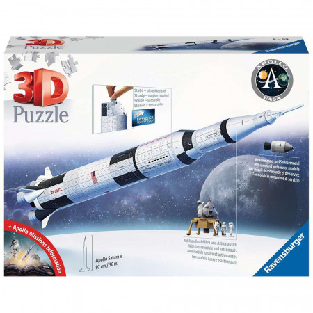 Puzzle 3d Ravensburger, Apollo Saturn V 440 Piese