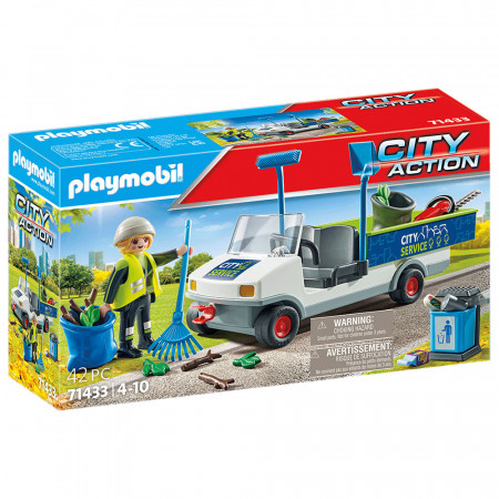 Set de joaca Playmobil - Maturator De Strazi Cu Vehicul