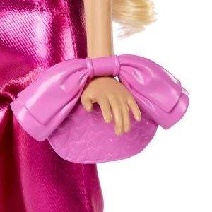 Barbie Deluxe Style Papusa Barbie Tinuta Roz Metalizat - Img 5