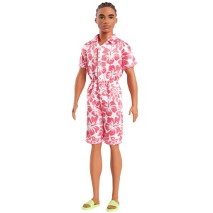 Barbie Papusa Baiat Fashionistas In Salopeta Stil Hawaian Si Sandale Verzi - Img 4