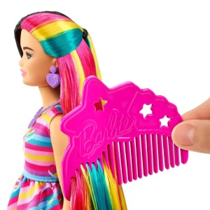 Barbie Totally Hair Papusa Barbie Bruneta - Img 5