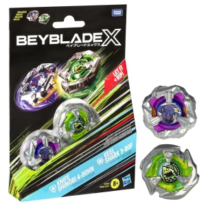 Beyblade X Pachet Duo Knife Shinobi 4-80 Hn Si Keel Shark 3-80F - Img 3