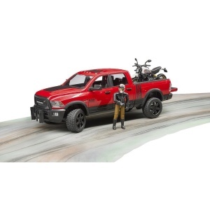 Bruder - Masina De Teren Ram 2500 Cu Motocicleta Scrambler Ducati Desert Si Sofer - Img 2