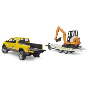 Bruder Masina RAM 2500 cu remorca si mini excavator - Img 2