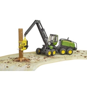 Bruder - Tractor Forestier John Deere 1270G Cu Un Bustean - Img 2