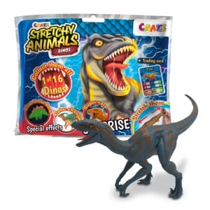 Craze - Figurina elastica Dinozaur cu umplutura speciala si piele elastica - Img 1